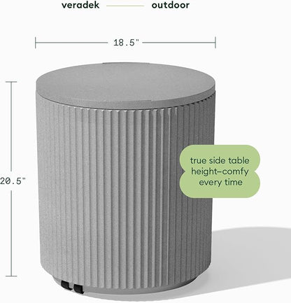 Veradek Outdoor Cooler Side Table - 2 in 1 - Designed for use as Outdoor Side Table, Patio Decor and Ice Chest