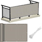 LOVE STORY Balcony Privacy Screen, 3'x16' Deck Shield Screen Fence Cover,UV Protection and Weather-Resistant,3 FT Height for Deck, Patio, Backyard, Outdoor Pool, Porch, Railing, Beige-Grey