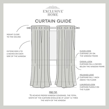 Exclusive Home Cabana Solid Indoor/Outdoor Light Filtering Hook-and-Loop Tab Top Curtain Panel Pair, 54"x120", Teal
