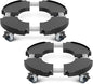sanyi Plant Caddy with Wheels, 2 Pack 8-21" Adjustable Rolling Plant Stands with Wheels Heavy Duty Large Plant Potted Trolley Dolly Cart Garden Tower Pot Greenstalk Vertical Planter Umbrella Base