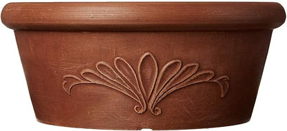 Arcadia Garden Products PSW TA20TC Plastic/Stone/Wood Composite Bulb Pan – No Drainage Hole (Drillable), 8"x3", Terra Cotta Color