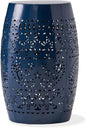 Christopher Knight Home Ruby Outdoor 12" Iron Side Table, Dark Blue