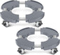 sanyi Plant Caddy with Wheels, 2 Pack Adjustable 15-21 Inch Rolling Planter Base Indoor Outdoor Large Plant Rollers Cart Dolly with Casters for Flower Pot Garden Tree Pot Holder Mover