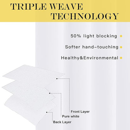 NICETOWN 50% Light Blocking Vertical Blinds for Sling Door, Silver Grommet Top Window Curtains, Curtains for Patio, Extra Wide Drapes (White, W100 x L84)