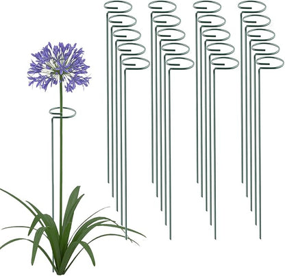 18 Inch 20 Packs Plant Support Stake Garden Single stemmed Plant Support Hoops Plant Prop for Flowers Orchid Tomatoes Peony Lily Rose Gladiolus (18 inch)