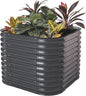 32" Extra Tall Raised Garden Bed Kits, 3.5 x 3.5 x 2.7ft Raised Planter Box Outdoor, 2 x 5 x 2.7ft Deep Root 4 in 1 Modular Metal Raised Beds for Gardening Vegetables Flowers Fruits - Modern Gray