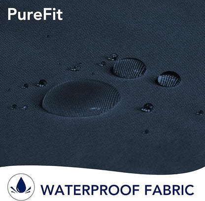 PureFit Outdoor Curtains for Patio Waterproof Weatherproof, UV Resistant Outside Curtains for Gazebo, Front Porch, Pergola, Sun Blocking Privacy Curtain, 52W x 108L inch, 1 Panel, Navy Blue