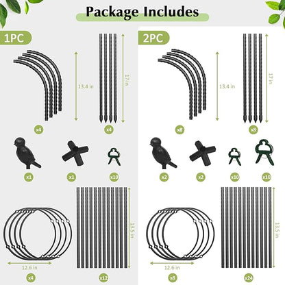 Garden Obelisk Trellis for Climbing Plants Outdoor, 6.2 FT Tomato Cage, Rose, Flowers, Grape, Pea, Cucumber Trellis, Rustproof Plastic Coated Metal Plant Support Trellis for Potted Plants (2 Pack)