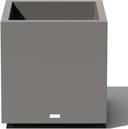 Veradek Block Series Cube Plastic Planter - Large Square Planter for Indoor or Outdoor Patio/Garden | Durable All-Weather Use with Drainage Holes | Modern Décor for Tall Plants, Trees, Flowers