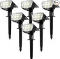 TECKNET Spot Lights Outdoor with 59 LED, 6 Pack Solar Lights Outdoor Waterproof IP65, Auto On/Off Solar Spot Lights, 3 Lighting Modes Solar Powered Garden, 2-in-1 Solars Landscape Light (Cool White)