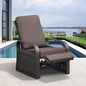 ATR ART TO REAL Outdoor Recliner, Outdoor Wicker Recliner Chair with 5.5'' Thickness Cushions, Automatic Adjustable Rattan Patio Chaise Lounge Chairs, Aluminum Frame, Anti-UV and Rustless