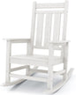 KINGYES Oversized Outdoor Rocking Chair, All-Weather Patio Rocking Chairs for Porch, HDPE Outdoor Patio Rockers with High Back & Wide Seat for Garden, Lawn, White