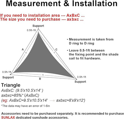 SUNLAX Sun Shade Sail 10' x 15' x 18' Brown Rectangle Canopy Sail Shade Cover UV Block Permeable Sunshade Outdoor for Patio Backyard Deck Pergola (We Make Custom Size)