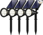 InnoGear Solar Lights Outdoor Waterproof Solar Garden Light for Outside Yard Landscape Lighting Pathway Spot Lights Spotlight Wall Light Auto On/Off, Pack of 4 (White)