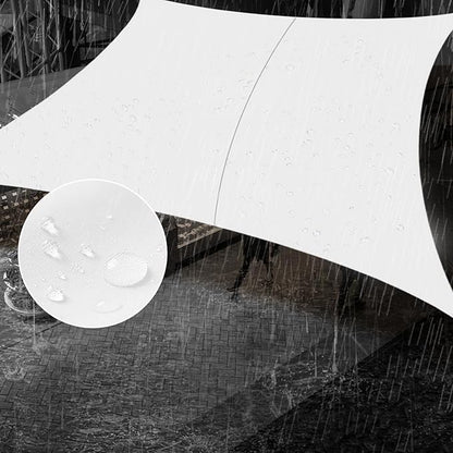 SUNNY GUARD Waterproof Sun Shade Sail 6' x 15' White Rectangle UV Block Sunshade for Backyard Yard Deck Patio Garden Outdoor Activities and Facility(Customized)