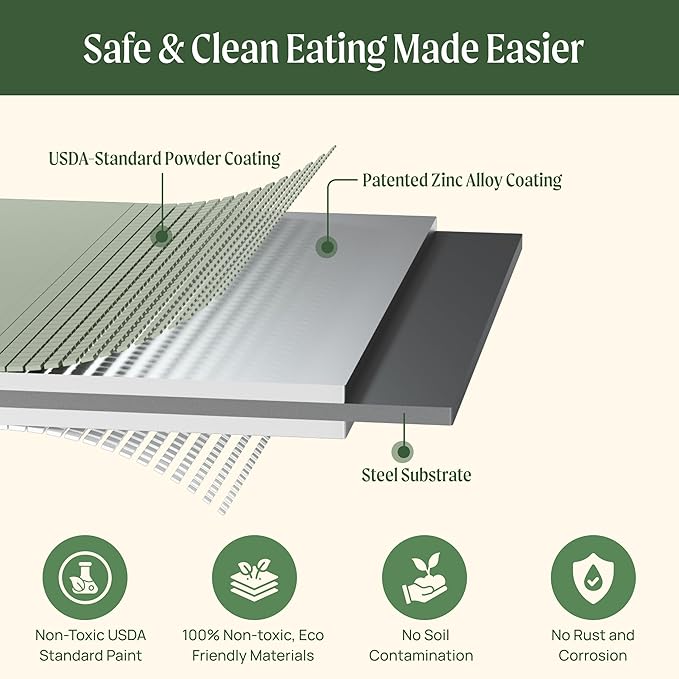32" Extra Tall Raised Garden Bed Kits, 4 x 8 x 2.7ft Raised Planter Box Outdoor, 2.5 x 9.5 x 2.7ft Deep Root 10 in 1 Modular Metal Raised Beds for Gardening Vegetables Flowers Fruits - Olive Green