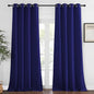 NICETOWN Blackout Window Curtain 90 inch Length - Room Darkening Thermal Insulated Grommet Large Window Treatment Light Blocking for Bedroom/Doorway (Navy Blue, 1 Panel, W52 x L90)