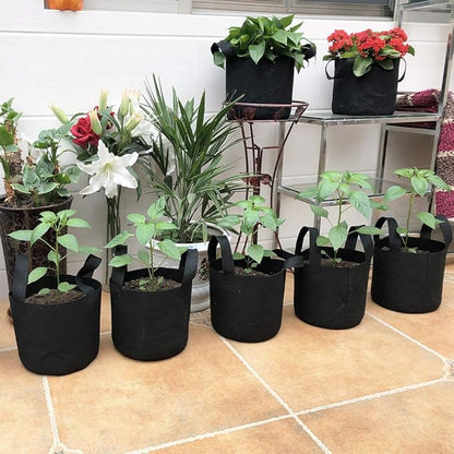 JERIA 12-Pack 15 Gallon Grow Bags, 300G Thickened Nonwoven Garden Pots,Heavy Duty Fabric Pots with Reinforced Handles