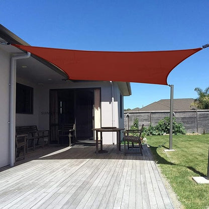 SUNNY GUARD Custom Size 10'x15' Terra Red Sun Shade Sail Rectangle UV Block Shade for Backyard Yard Patio Deck Garden(Customized)