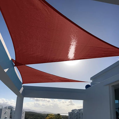SUNNY GUARD Custom Size 10'x11'x14.9' Terra Red Sun Shade Sail Right Triangle UV Block Shade for Backyard Yard Patio Deck Garden(Customized)