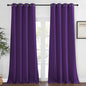NICETOWN Blackout Window Curtain 90 inch Length - Room Darkening Thermal Insulated Grommet Large Window Treatment Light Blocking for Bedroom/Doorway (Royal Purple, 1 Panel, W52 x L90)