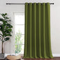 NICETOWN Blackout Sliding Glass Door Curtains, Room Darkening Thermal Insulated Curtains for Living Room Bedroom, Extra Wide Window Drapes, 1 Panel, W80 x L118, Olive Green