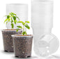 3.5" Clear Seeding Pots 100-Pack Round for Seeds Starter Pots, Seeds Germination Transparent Nursery Pots with Drainage Holes (100PCS)