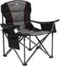 ALPHA CAMP Heavy Duty Camping Chair 500LBS Capacity, Oversized Folding Chair for Heavy People, Padded Portable Outdoor Chair with Cooler Bag & Cup Holder for Camping, Fishing, Beach