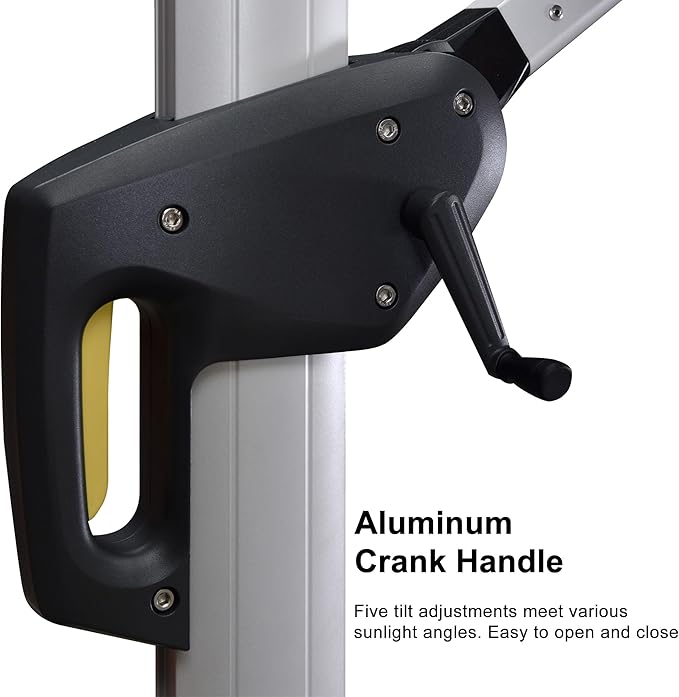 PURPLE LEAF 9' X 11' Patio Umbrella Outdoor Rectangle Umbrella Large Cantilever Umbrella Windproof Offset Heavy Duty Sun for Garden Deck Pool Patio, Navy Blue