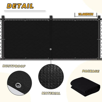 LOVE STORY Balcony Privacy Screen, 3'x9' Deck Shield Screen Fence Cover,UV Protection and Weather-Resistant,3 FT Height for Deck, Patio, Backyard, Outdoor Pool, Porch, Railing, Black