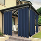 BONZER Outdoor Curtains for Patio Waterproof Thick Privacy Grommet Light Filtering Outside Curtains for Porch Pergola Gazebo Deck, 1 Panel, 54W x 120L inch, Navy