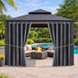 Outdoor Indoor Curtains W84 x L108 for Patio - Weather-resistant Window Panels Privacy Protect Grommet Top Thermal Insulated Home Curtain for Porch Pergola Lawn Garden Hot Tub Area (Gray, 2 Panels)