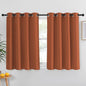 NICETOWN Blackout Burnt Orange Curtain for Girls Bedroom - Solid Grommet Sound & Light Reducing Room Darkening Window Treatment Thermal Drape for Cafe/Kids Room (1 Panel, W52 x L45)