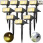 Solar Spot Lights Outdoor,10 Pack/56 LED Outdoor Lights for Yard Waterproof IP68, 4 Lighting Modes Solar Landscape Spotlights, Auto On/Off Solar Powered Flood Lights Garden Pathway,Warm White