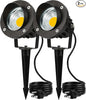 SUNVIE 20W Outdoor Spotlight LED Landscape Lighting 120V AC Waterproof Yard Spot Lights Outdoor with Stake for Tree Flag Lights 3000K Ultra Warm White Lawn Decorative Lamp with US 3-Plug in (2 Pack)