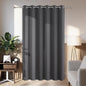 Joydeco Blackout Patio Sliding Door Curtains 108 Inches Long, Grommet Privacy Room Divider Curtains, Extra Wide Thermal Blackout Drapes for Bedroom Living Room (Grey, 80Wx108L, 1 Panel)