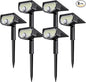 AloftSun Solar Motion Sensor Outdoor Lights,Waterproof Motion Sensor Spot Lights- 30 LED/3 Modes Solar Powered Spotlights,Landscape Lighting for Yard and Garden, Cool White,6 Pack