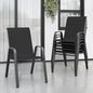 Patio Chairs Set of 6, Stackable Outdoor Dining Chairs for All Weather Textilene Fabric & Metal Frame, Outdoor Chairs Set for Backyard Deck Garden
