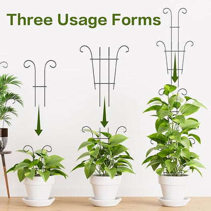 Larger 23.6in Taller Plant Trellis for Climbing Plants Indoor, 4 Pack Metal Garden Trellis for Potted Plants, Rustproof, Larger, Sturdy Climbing Plant Support for Indoor & Outdoor Houseplants