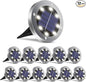 4.6inch Solar Lights Outdoor Waterproof,12Pack Solar Lights for Outside,Solar Garden Lights Landscape Lighting for Patio Pathway Lawn Yard Deck Driveway Walkway(White Light)