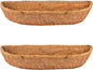 2 Pcs Garden Coconut Planter Liner - Preformed Window Box Natural Trough Coco Coir Mats (36 Inch)