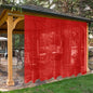 SpaceDresser Waterproof Outdoor Sheer Curtains for Patio - 2 Panels Rod Pocket Indoor Voile Sheer Curtain for Living Room,100W x 108L inch, Red