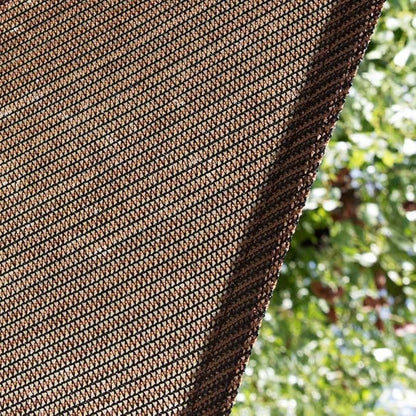 Amgo Custom Size 18' x 18' x 18' Brown Triangle Sun Shade Sail UPF50+ AGTAPRT12, Order to Make Canopy Awning, 95% UV Blockage, Water & Air Permeable, Commercial Standard (We Customize)