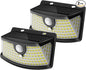 Aootek New Solar Motion Sensor Lights 120 LEDs with Lights Reflector,270° Wide Angle, IP65 Waterproof, Step Lights for Front Door, Yard, Garage, Deck (Black, Daylight White, 2-Pack)