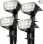 TECKNET Spot Lights Outdoor with 59 LED, 4 Pack Solar Lights Outdoor Waterproof IP65, Auto On/Off Solar Spot Lights, 3 Lighting Modes Solar Powered Garden, 2-in-1 Solars Landscape Light (Cool White)