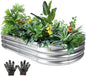 6×3×1 ft Raised Garden Bed, Easy Assembly Galvanized Planter Box for Vegetables, Flowers & Herbs