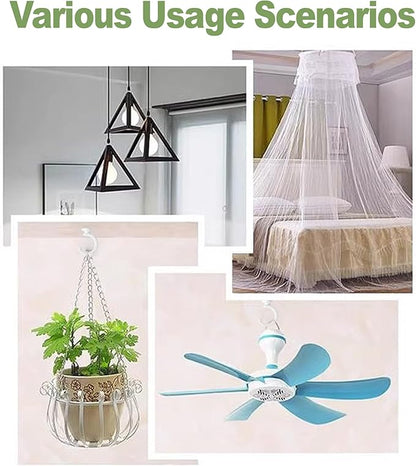 6pcs Ceiling Hooks for Hanging Plants,Hanging Hanging Lights Metal Small Hooks,Indoor Outdoor Wall Heavy Duty Plant Hanger Swag Hook