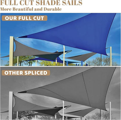 SUNLAX Custom Size 8' x 19' Sand Sun Shade Sail Canopy Commercial Rectangle Sail Shade Fabric for Patio Garden Backyard Pool (Customized)