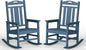 Ciokea Oversized Outdoor Rocking Chairs Set of 2, 380lbs Heavy-Duty Large Patio Rocker, High Back Cozy Porch Chairs, Weather Resistant Patio Rocking Chairs for Outside, Fire Pit, Deck, Slate Blue
