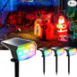 HIBOITEC Solar Spot Lights Outdoor Color Changing 59LED Landscape Lighting Solar Powered Uplights Waterproof Dusk to Dawn for Christmas Decorations Garden Yard Outdoor 4 Packs Multicolor